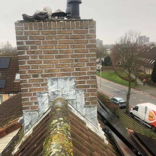 Schoorsteenrenovatie Vinkeveen met loodslab